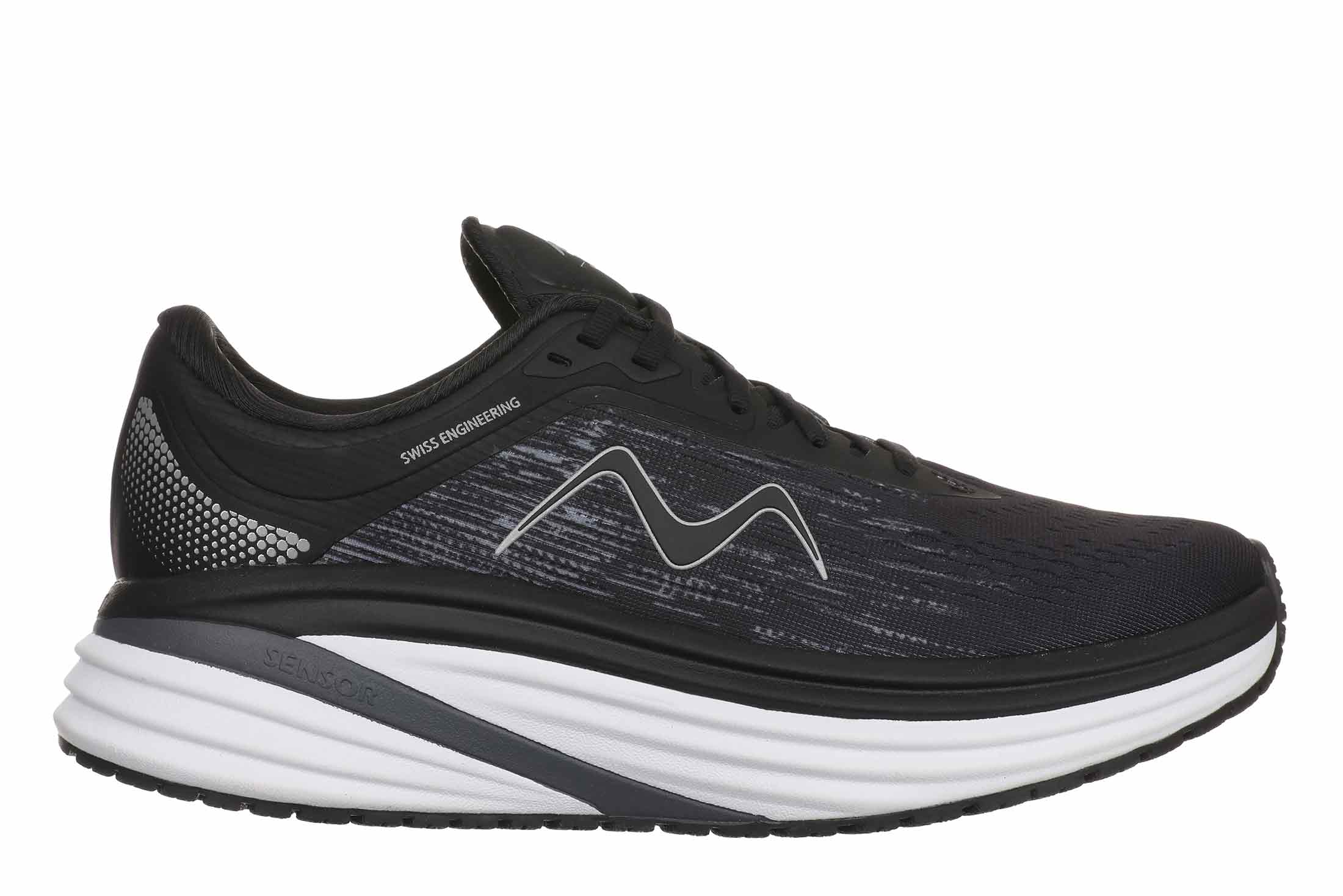 MBT M-3000 Lace Up Scarpe da corsa da uomo - colore:Dark Black - numero:40.5